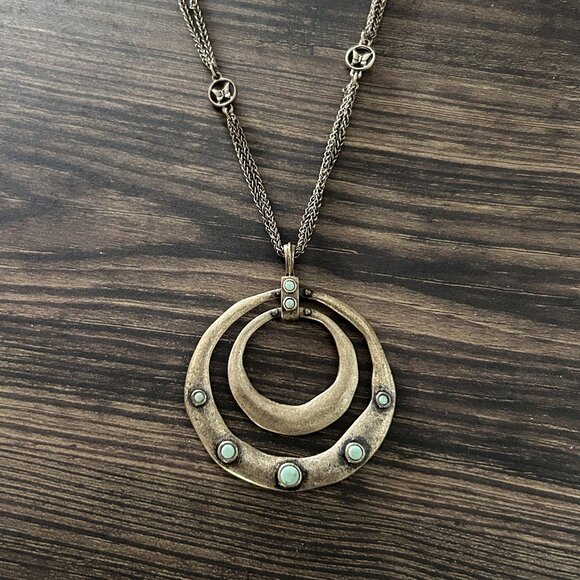 2000s Hammered Ring Necklace ASO Alex Russo - Picture 5 of 11